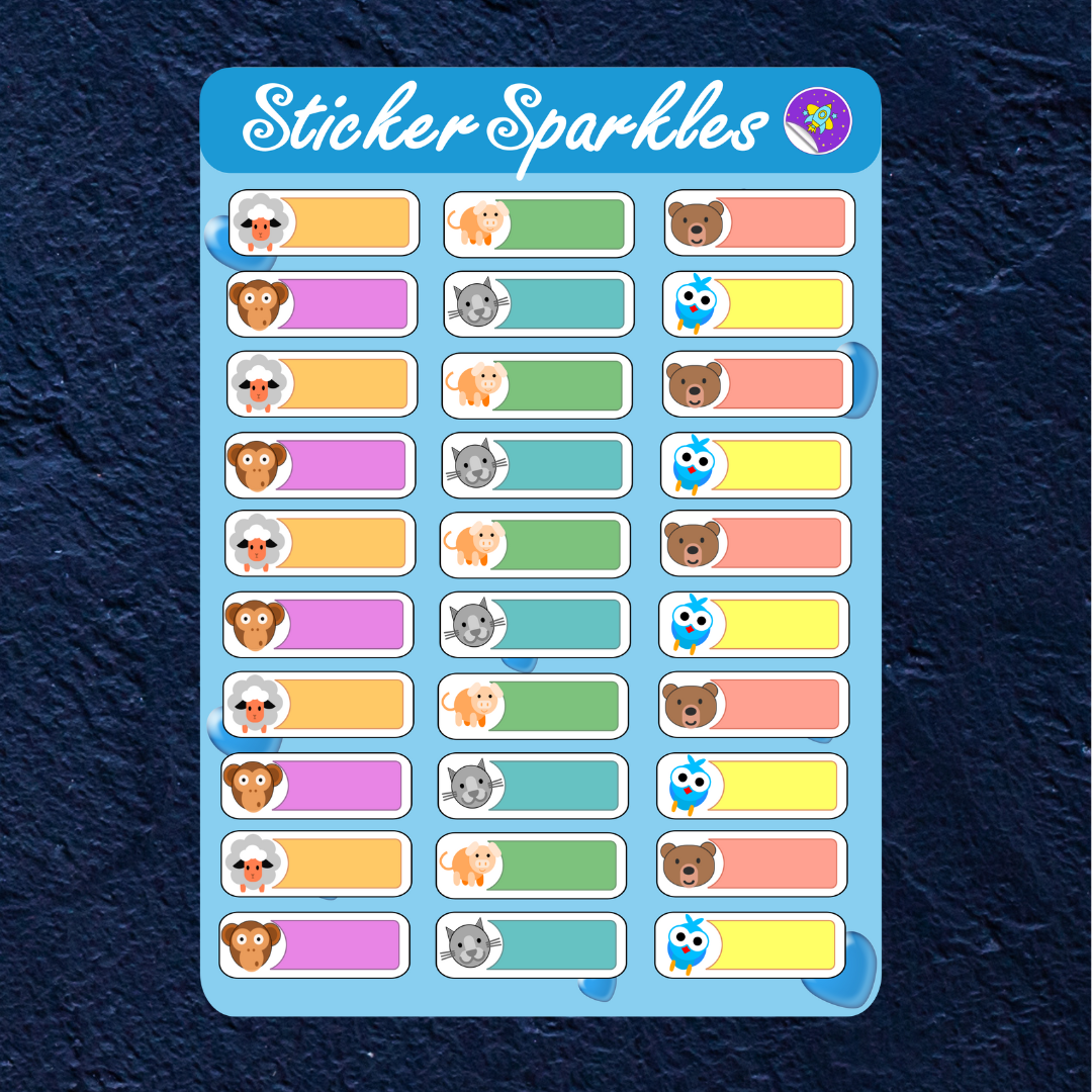 Nano Animal Stickers ( Boys )