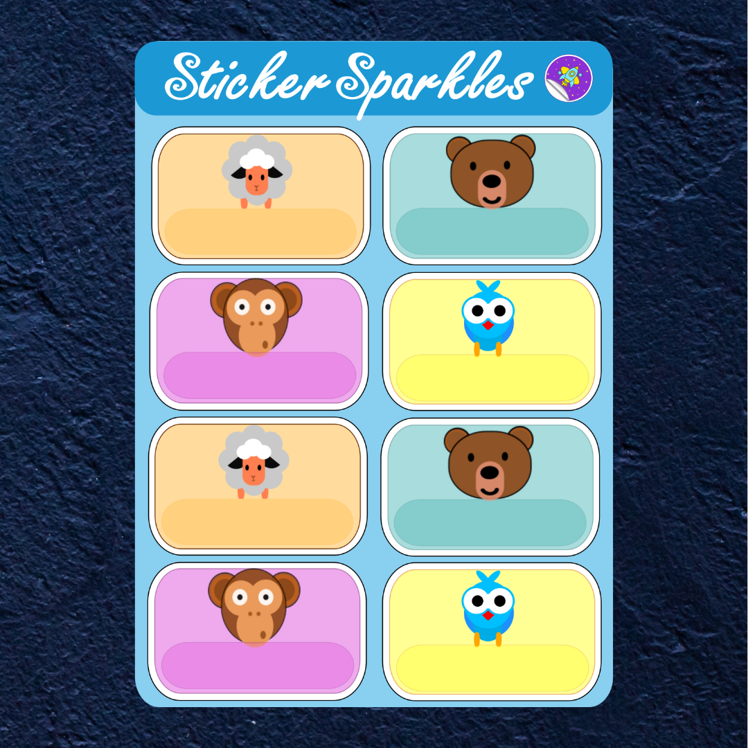 Biggie Animal Stickers ( Boys )