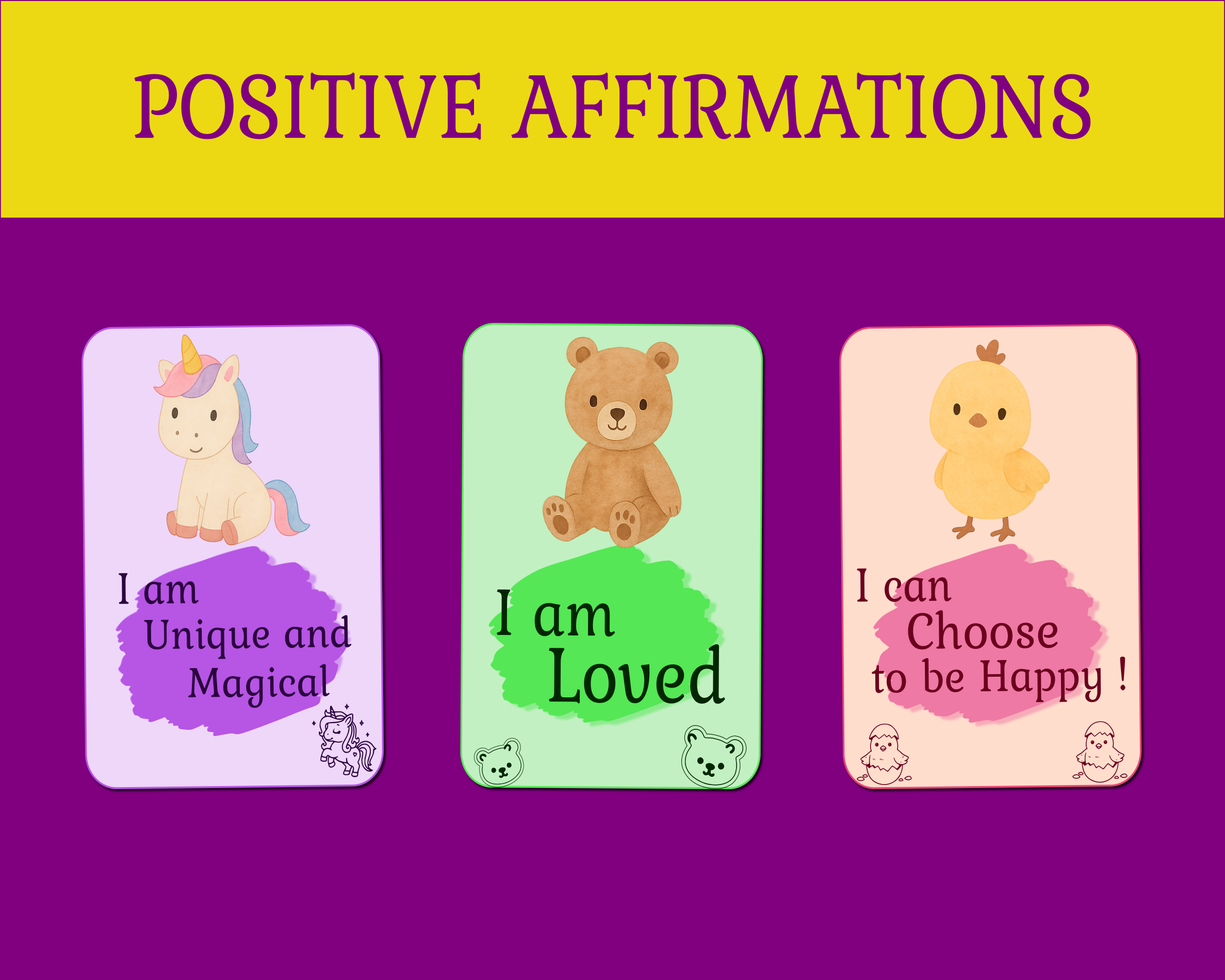 Sticker Sparkles Affirmation Cards